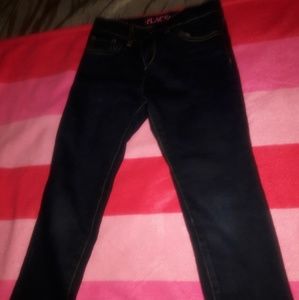 Children's Place girl's dark blue jeans.